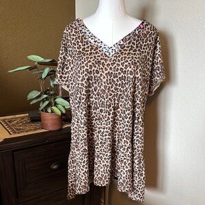 Umgee Leopard Print Tunic Top